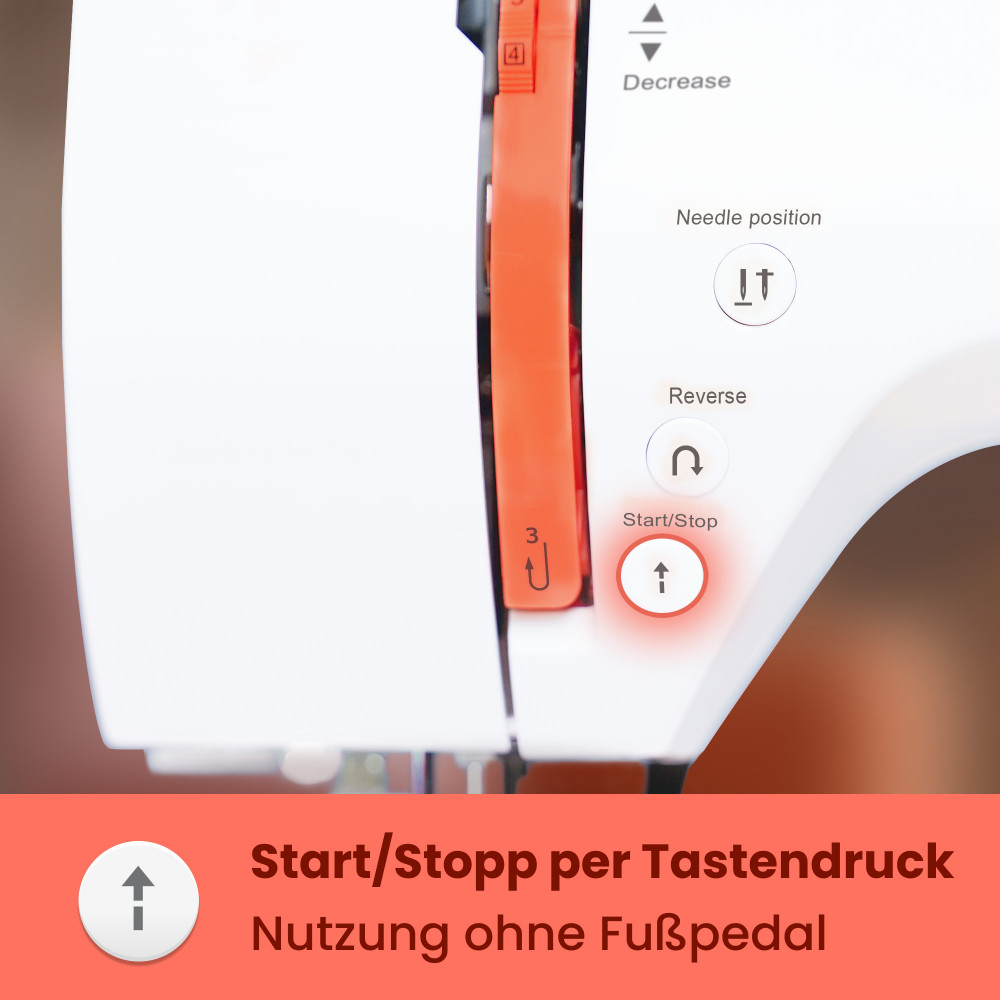 PooLin EOC02 – Digitale Nähmaschine | 200 Stiche, LCD & 7 Nähfüße